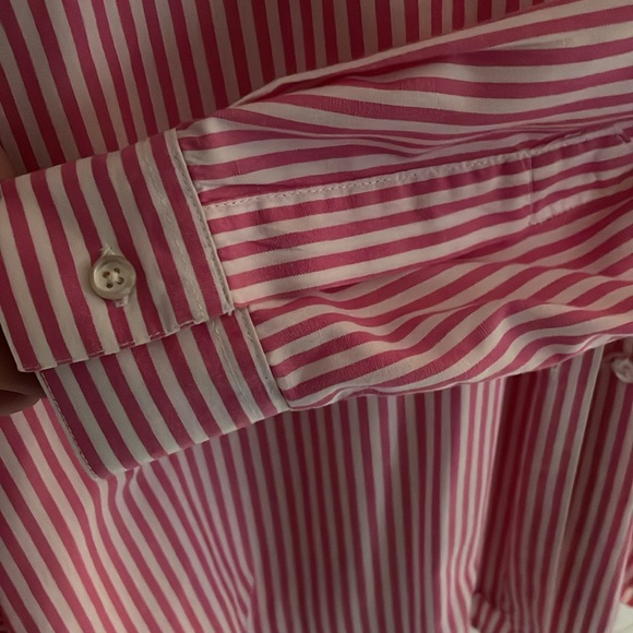 Women’s pinstripe blouse with mother of pearl buttons - Picture 3 of 3
